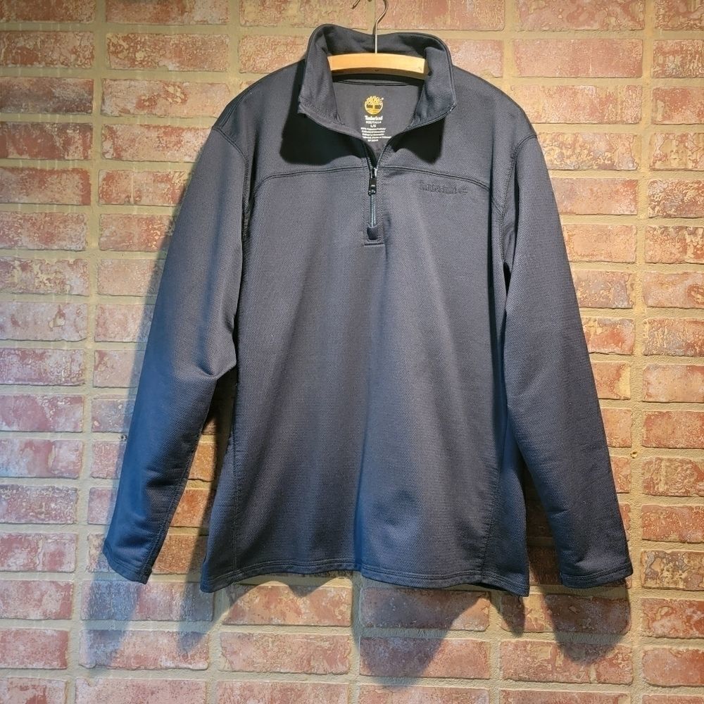 Timberland Black Quarter Zip Pullover Jacket large